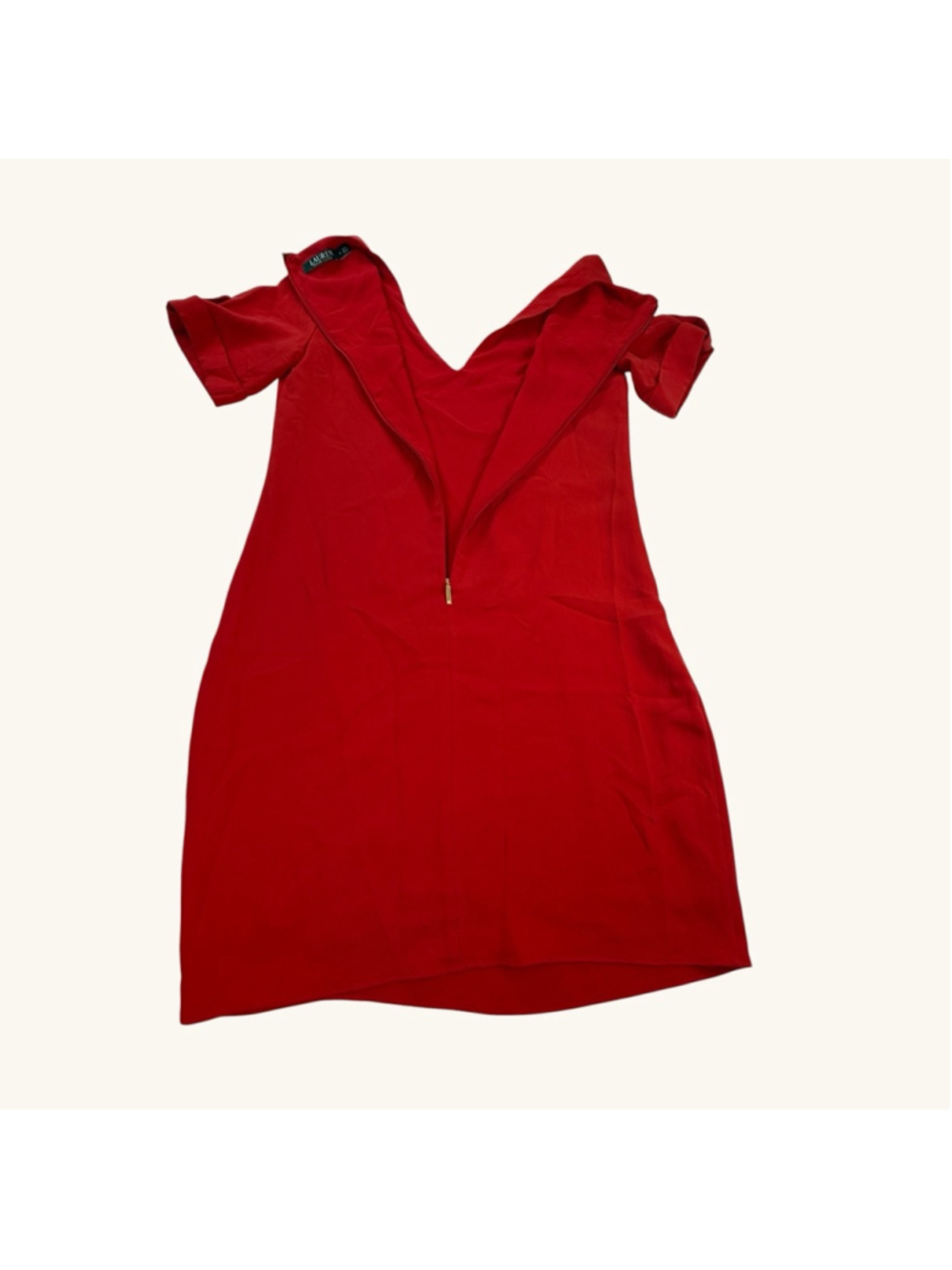 Lauren Ralph Lauren Red Sheath Dress Women’s Size 4 Short Sleeve Career Cocktail